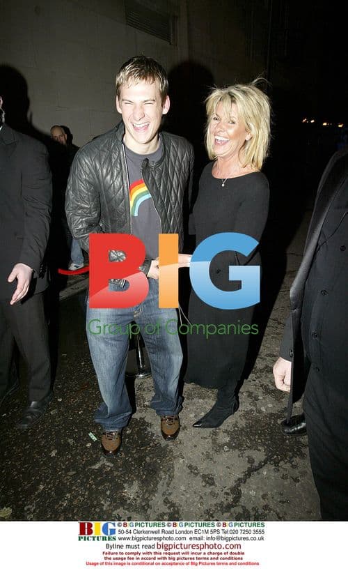 Singer Lee Ryan with Mom Leaving Charity Event