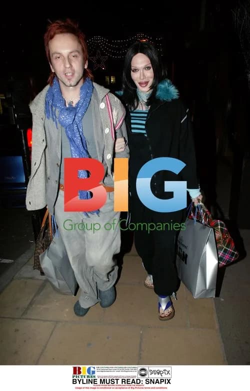 Pete Burns Christmas Shopping in London