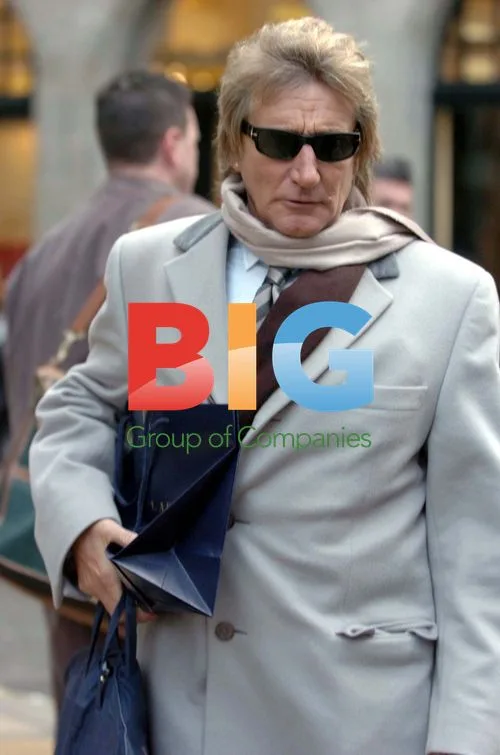 Rod Stewart in London after Ralph Lauren shopping