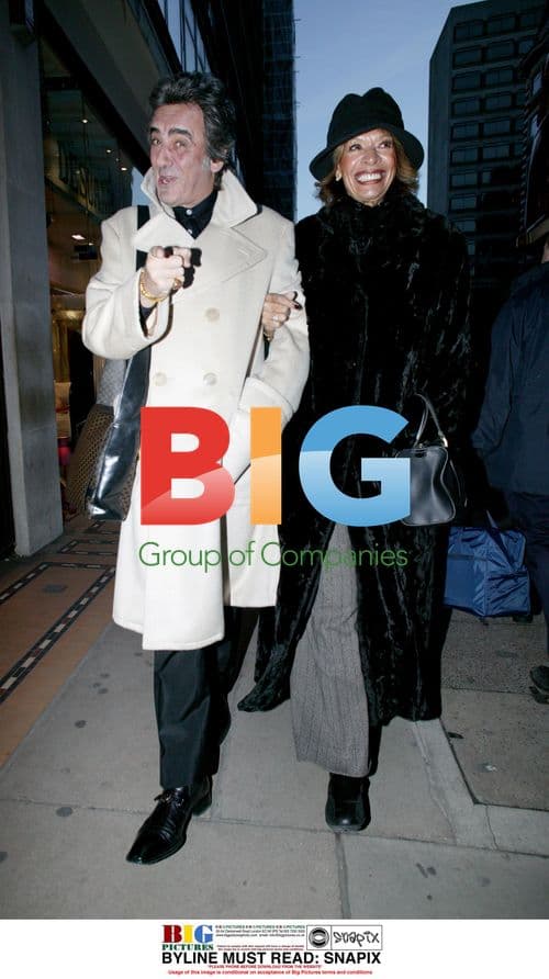 David Dickinson and wife in Knightsbridge