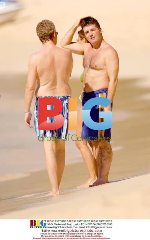 Simon Cowell on Caribbean Beach