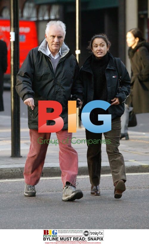 Terence Stamp and wife shopping in London