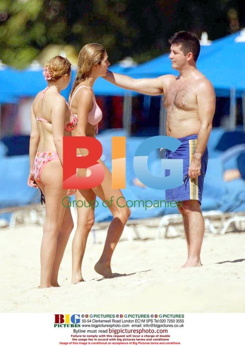 Pop Idol Judge Simon Cowell on Caribbean Beach