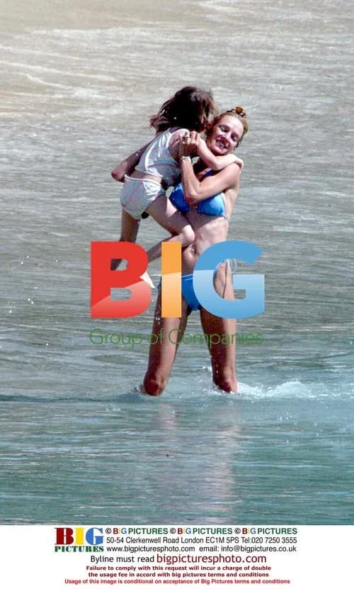 Uma Thurman and family on holiday in St Barts