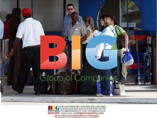 Martine McCutcheon arrives in Barbados