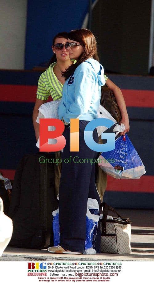 Martine McCutcheon arrives in Barbados