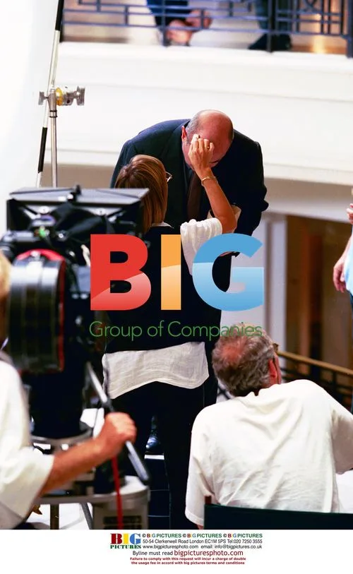 Bob Hoskins filming BT TV commercial