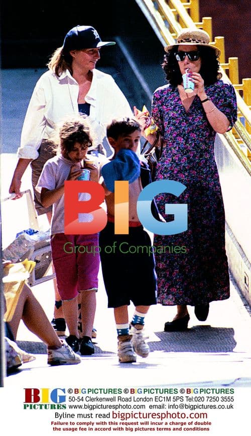 Lesley Joseph with daughter and friend