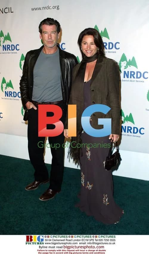 Pierce Brosnan & Wife at Stones Concert