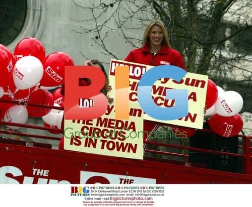 The Sun's Big Red Bus at High Court for Douglas-Jones Case