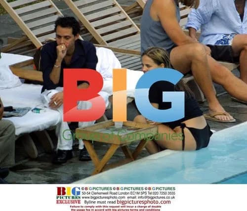 Marc Anthony Relaxing With Friends in Miami Beach