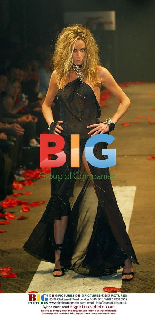 Model Walks Catwalk at London Fashion Week