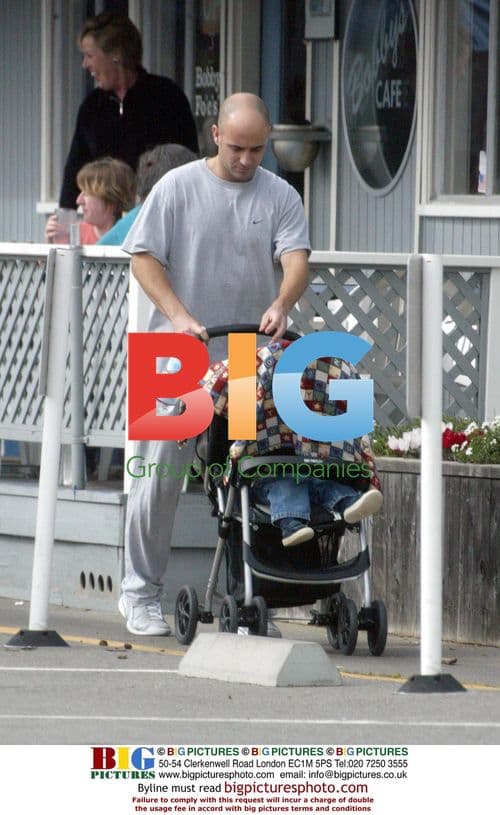 Andre Agassi with son in San Francisco