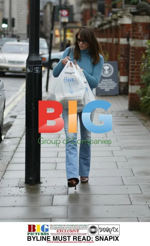 Liz Hurley Shopping in North London