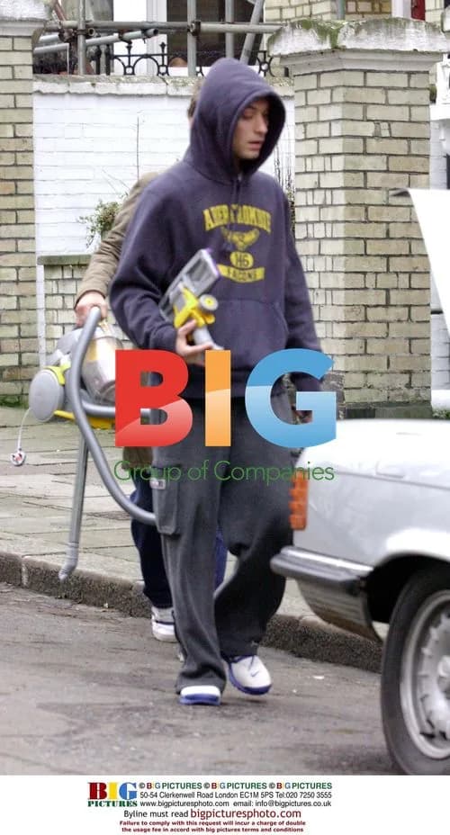 Jude Law Leaves London Home with Dyson