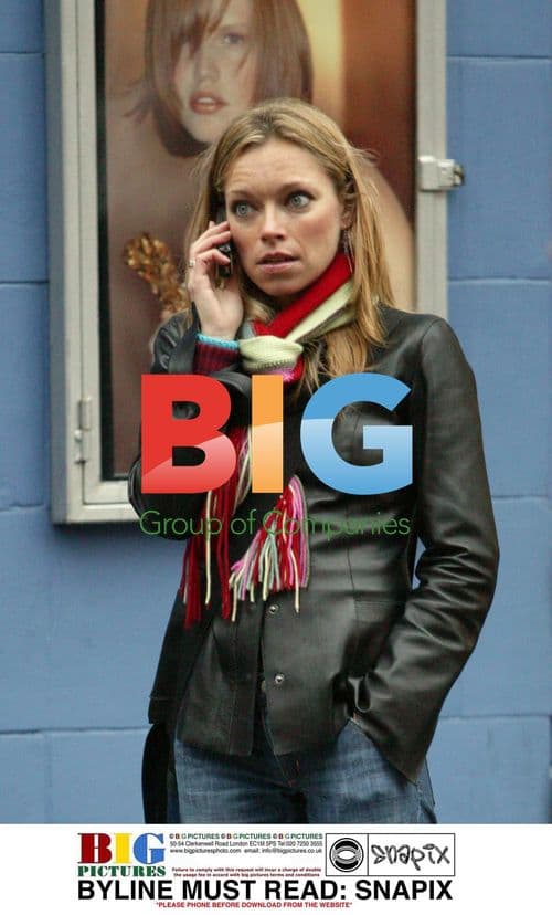 Sarah Alexander Chatting on Mobile in North London