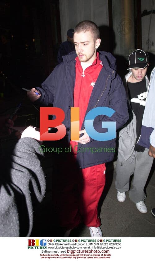 Justin Timberlake Leaving London Hotel