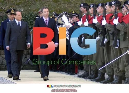 Blair Meets Berlusconi in Rome