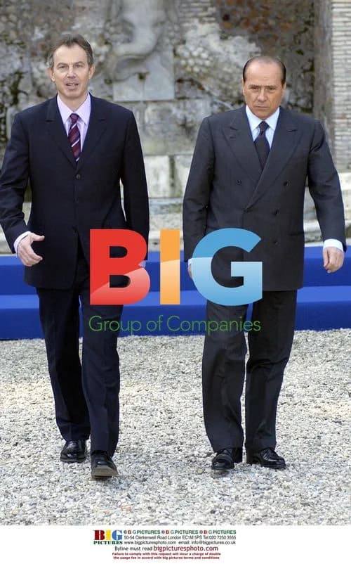 Tony Blair and Silvio Berlusconi Meet in Rome