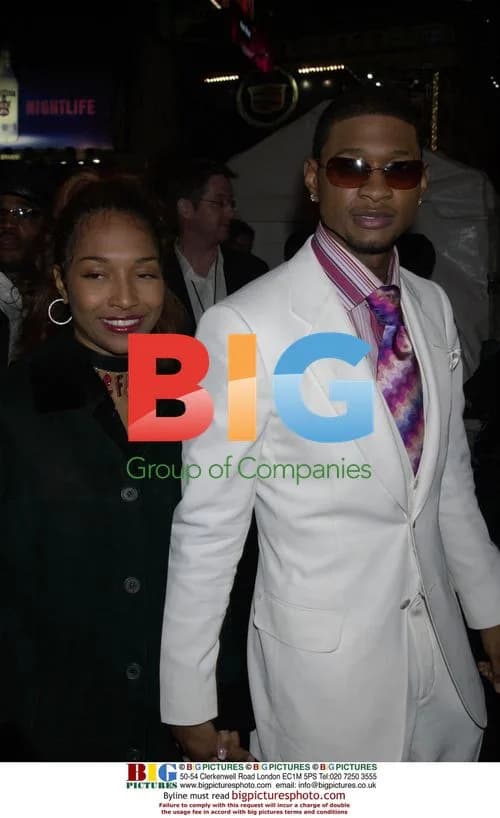Chili and Usher at EMI Grammy Party