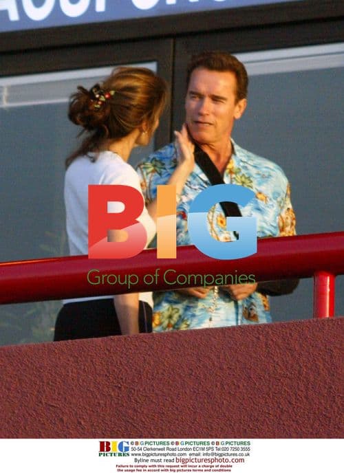Arnold Schwarzenegger Enjoys Ice Cream