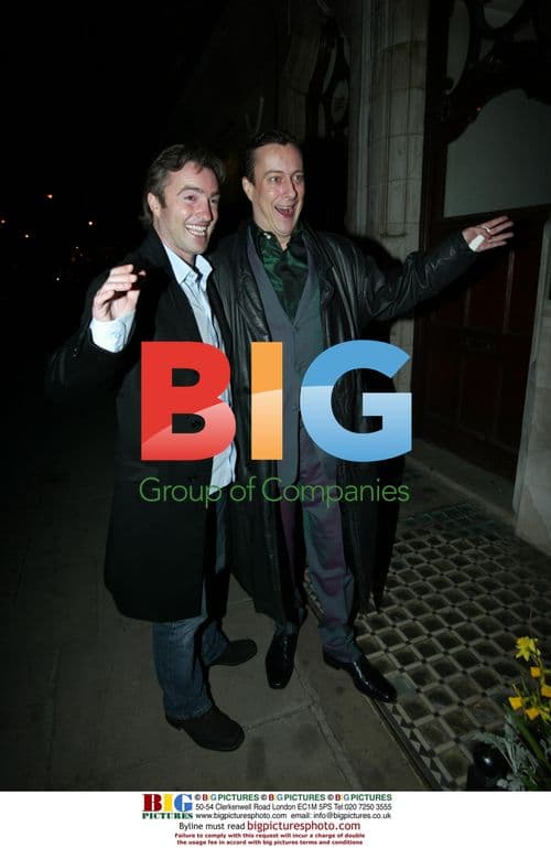 Actors Steven Tompkinson and Nick Berry at Scotts Restaurant