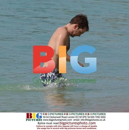 Tom Hollander on Barbados Beach