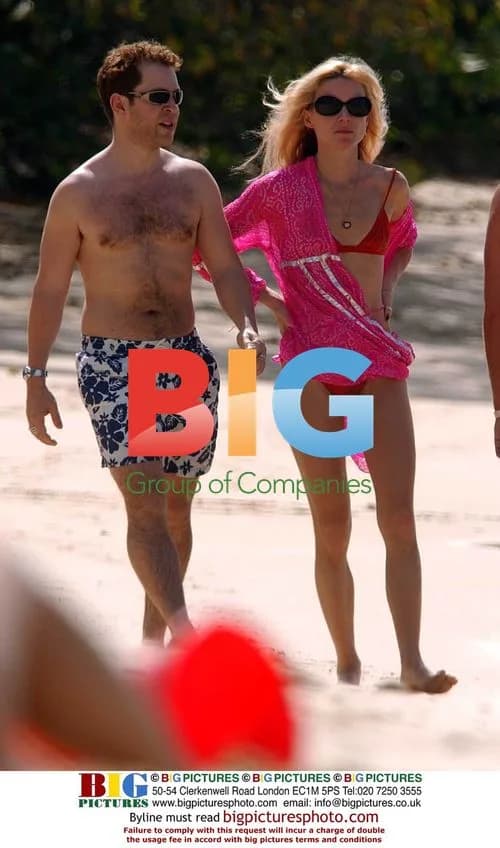 Tom Hollander on Barbados beach
