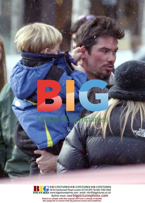 Dean Caine and son in Aspen