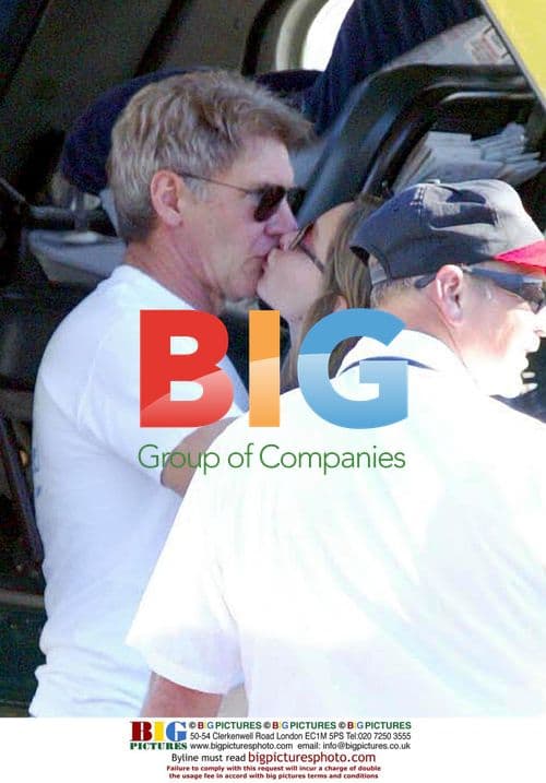 Harrison Ford and Calista Flockhart flying plane