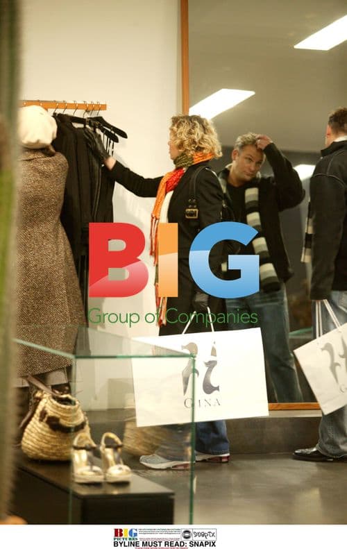 Nell McAndrew and boyfriend shopping in London