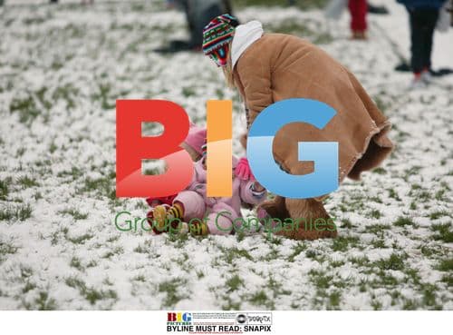 Meg Matthews and Daughter Anais Play in the Snow