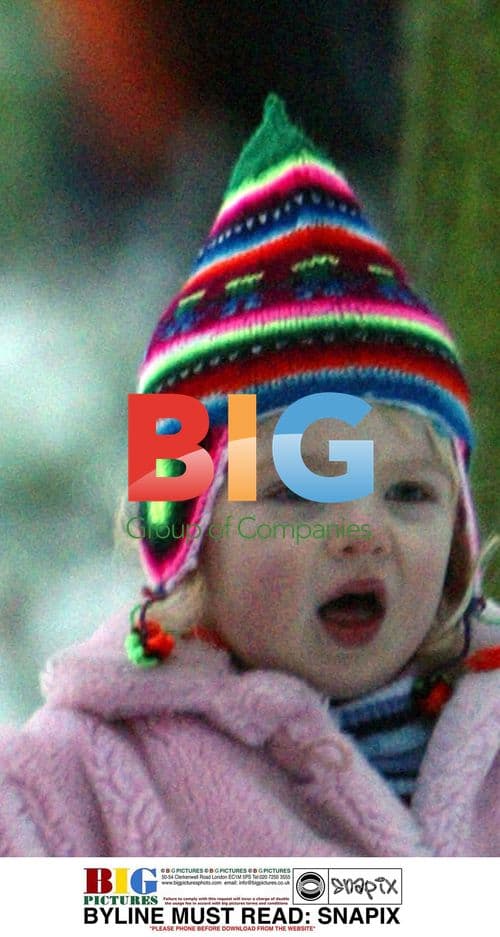 Meg Matthews and Daughter Anais Play in the Snow