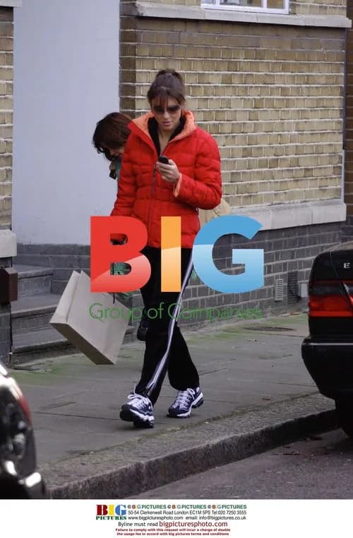 Liz Hurley visits friend Hugh Grant