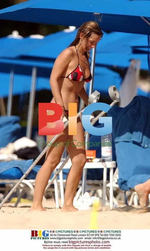Louise Redknapp on Holiday in Barbados