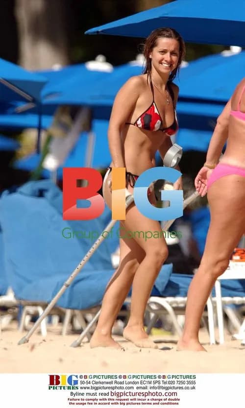 Louise Redknapp on Beach Vacation