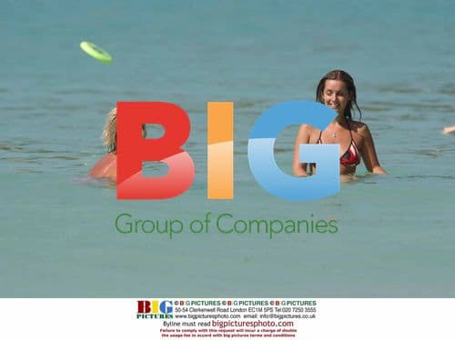 Louise Redknapp on Barbados Beach