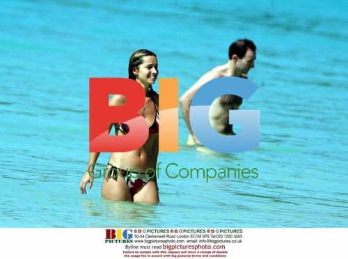 Louise Redknapp on Barbados Beach