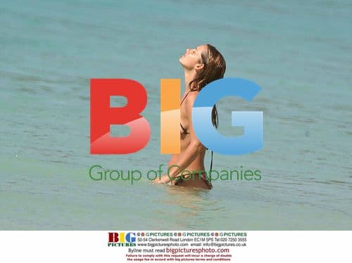 Louise Redknapp on Barbados Beach