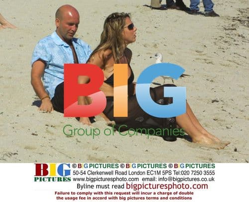 Claire Sweeney and Boyfriend Relax on Miami Beach