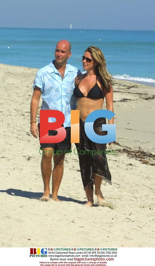 Claire Sweeney Relaxing on Beach