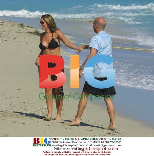 Claire Sweeney and Boyfriend Relax on Miami Beach