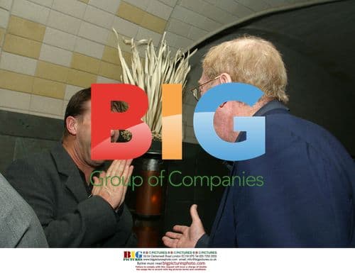 Stephen Baldwin and Michael Caine at "The Quiet American" reception