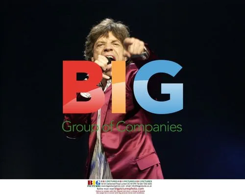 Mick Jagger Performing with the Rolling Stones