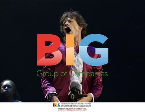Mick Jagger Performing with Rolling Stones