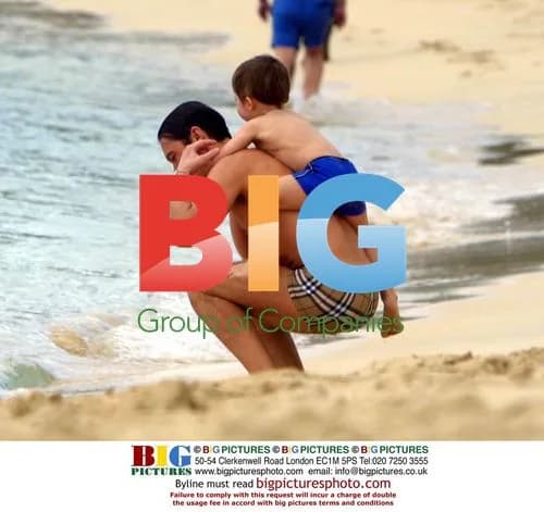 Frankie Dettori and family on Barbados beach