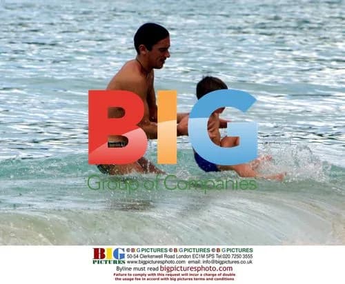 Frankie Dettori and Family on Barbados Beach