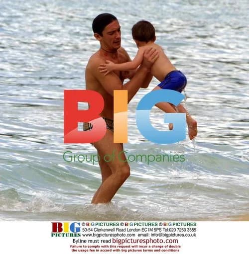 Frankie Dettori and family on beach