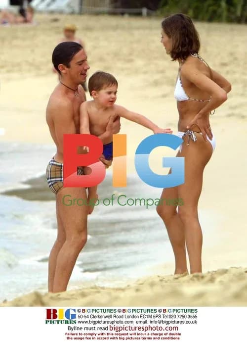 Frankie Dettori and Family on Barbados Beach