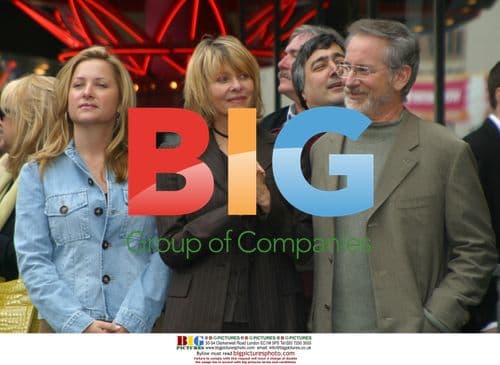 Spielberg and family at Hollywood Walk of Fame